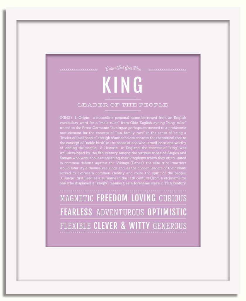 Frame Options | Lilac | White Frame, Matted