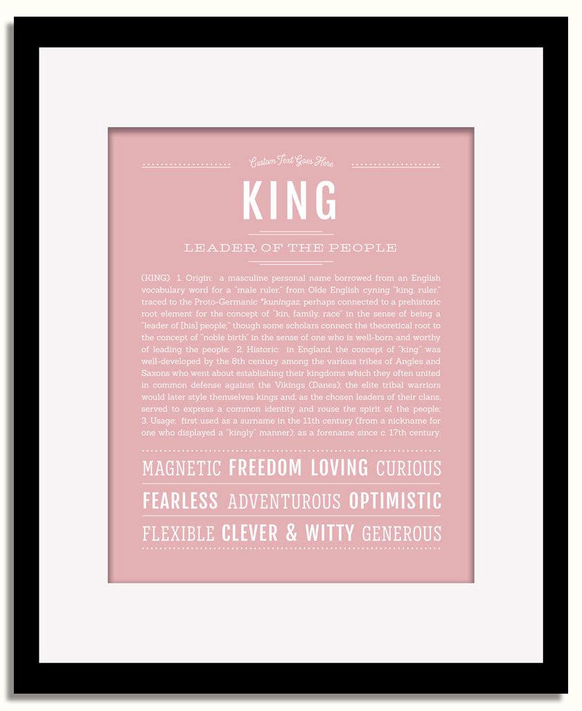 Frame Options | Dusty Rose | Black Frame, Matted