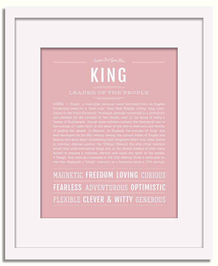 Frame Options | Dusty Rose | White Frame, Matted