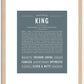 King | Name Art Print