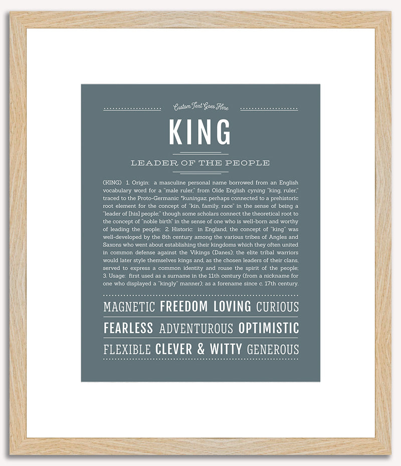 King | Name Art Print