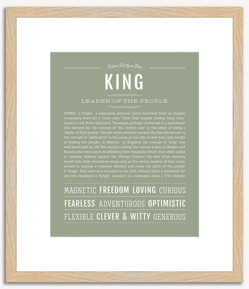 King | Name Art Print