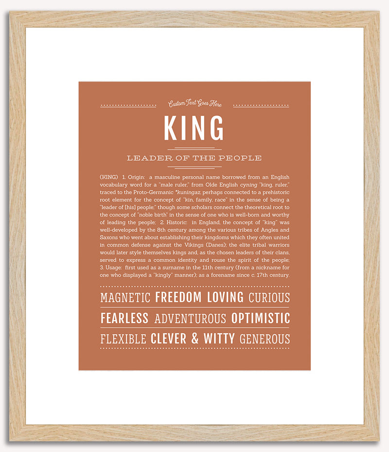 King | Name Art Print