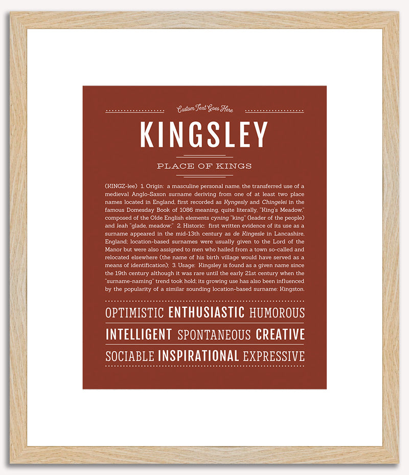 Kingsley | Name Art Print