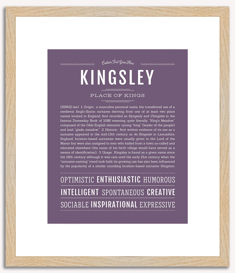 Kingsley | Name Art Print