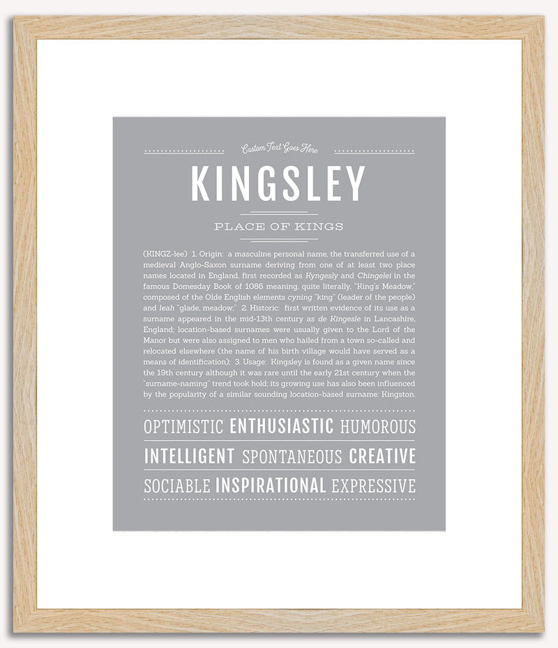 Kingsley | Name Art Print