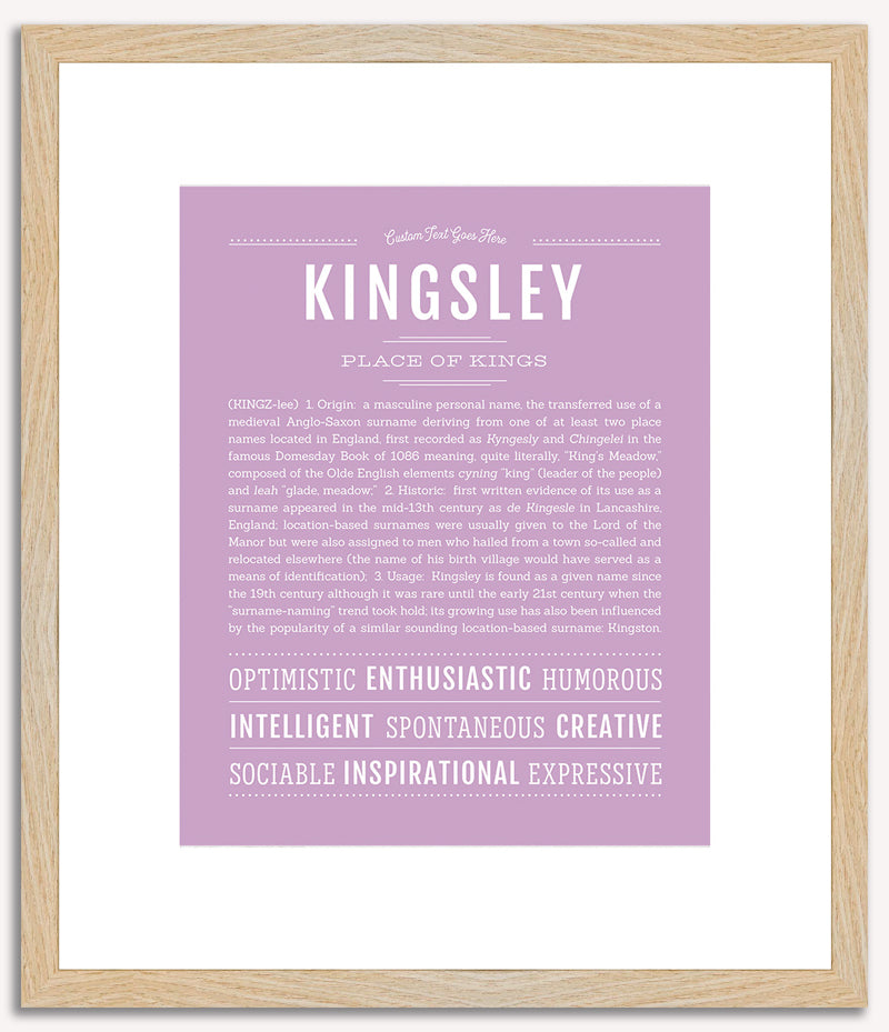 Kingsley | Name Art Print