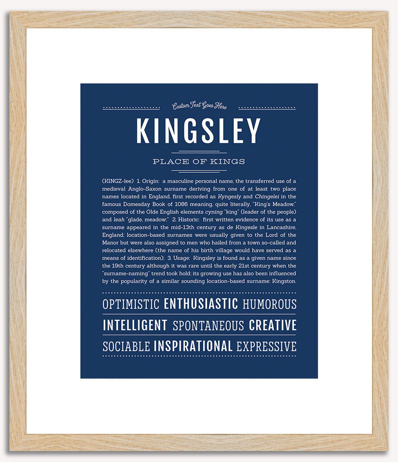 Kingsley | Name Art Print