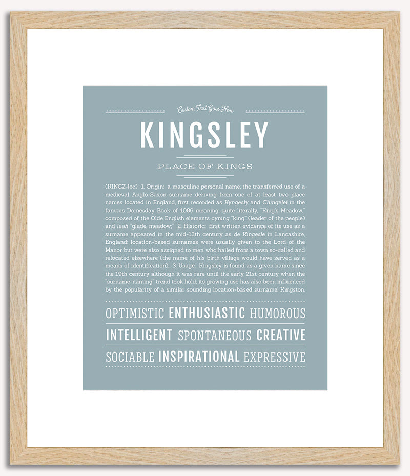 Kingsley | Name Art Print