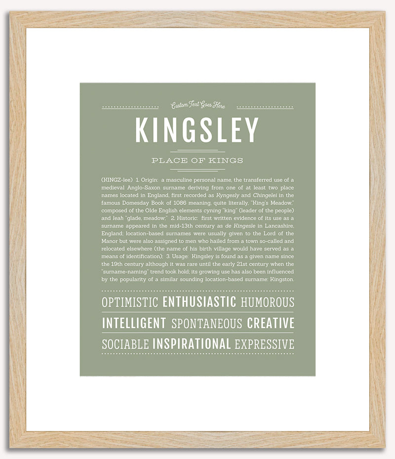 Kingsley | Name Art Print