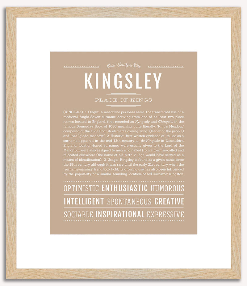 Kingsley | Name Art Print