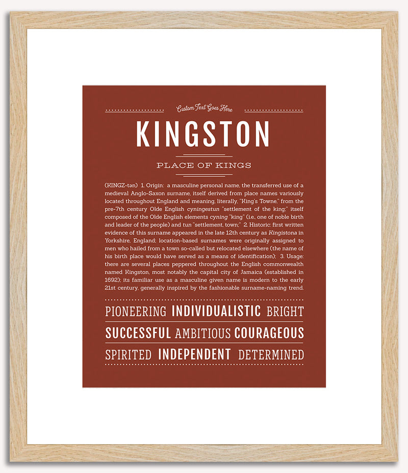 Kingston | Name Art Print