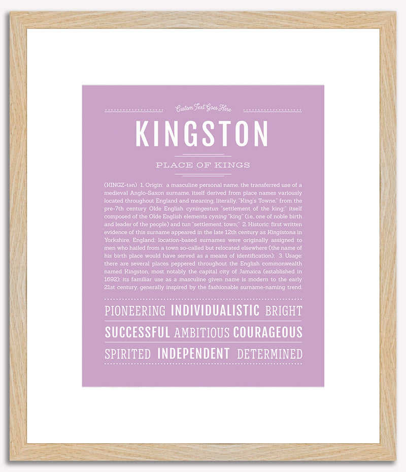 Kingston | Name Art Print