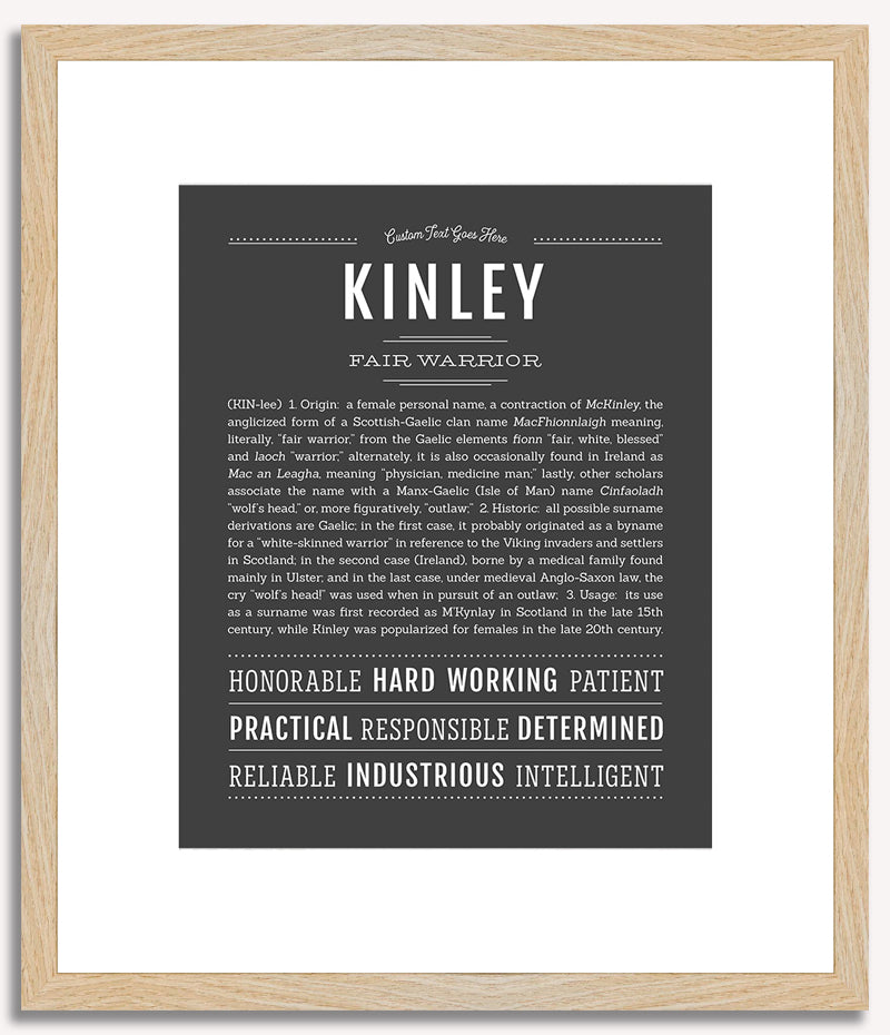 Kinley | Name Art Print