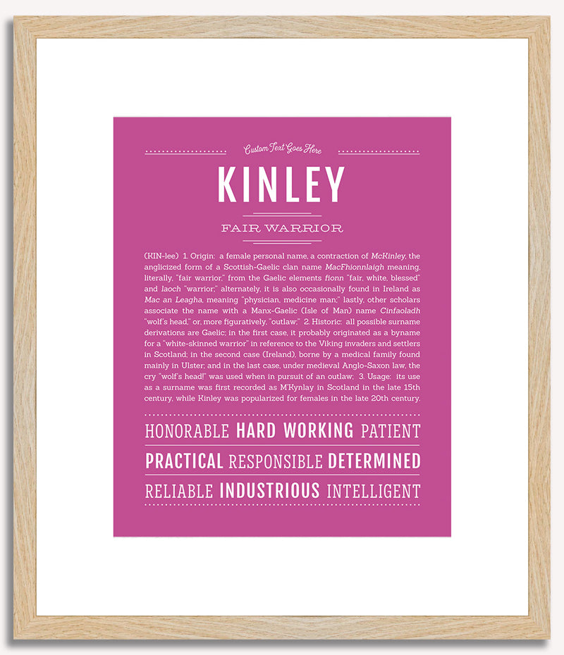 Kinley | Name Art Print