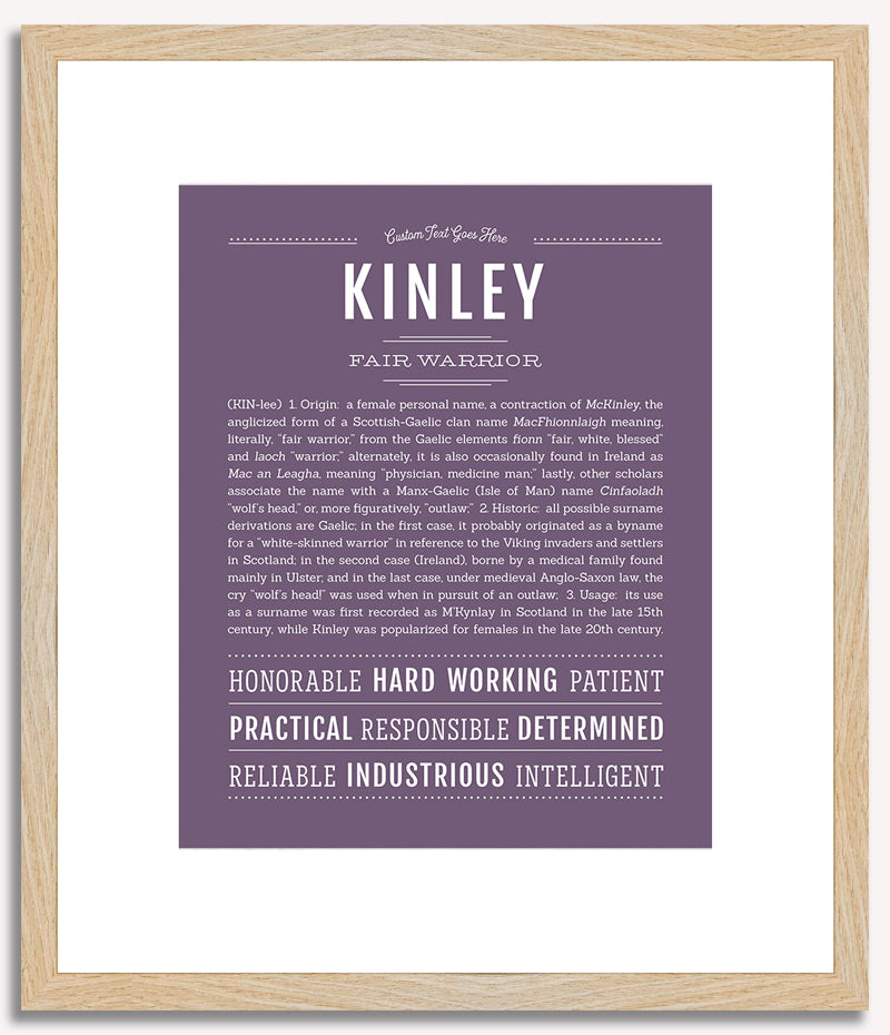 Kinley | Name Art Print