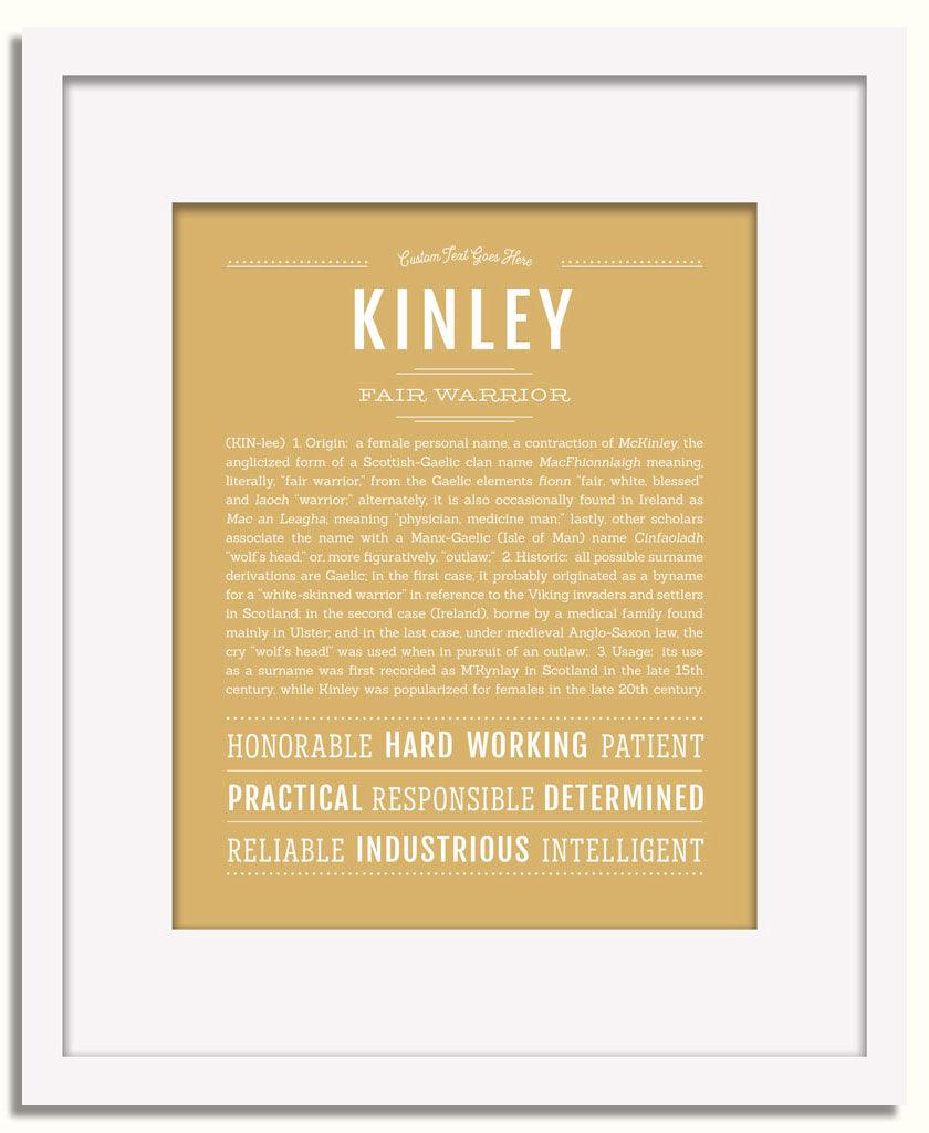 Frame Options | Matte Gold | White Frame, Matted