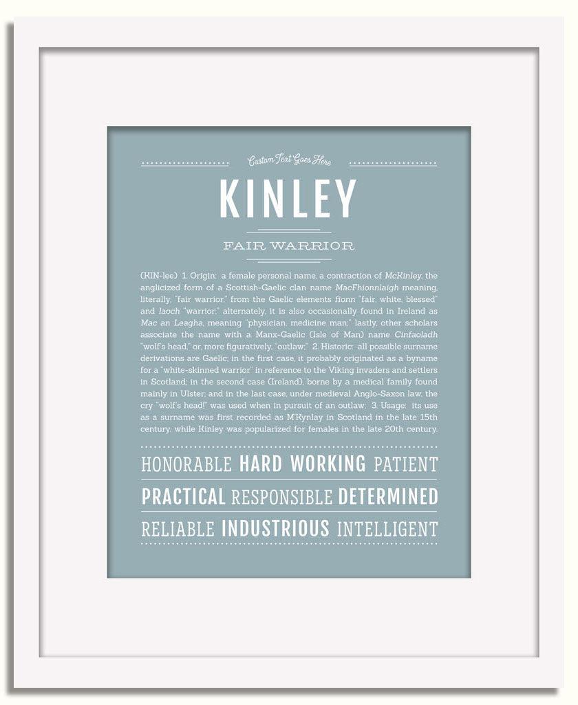 Frame Options | Powder Blue | White Frame, Matted