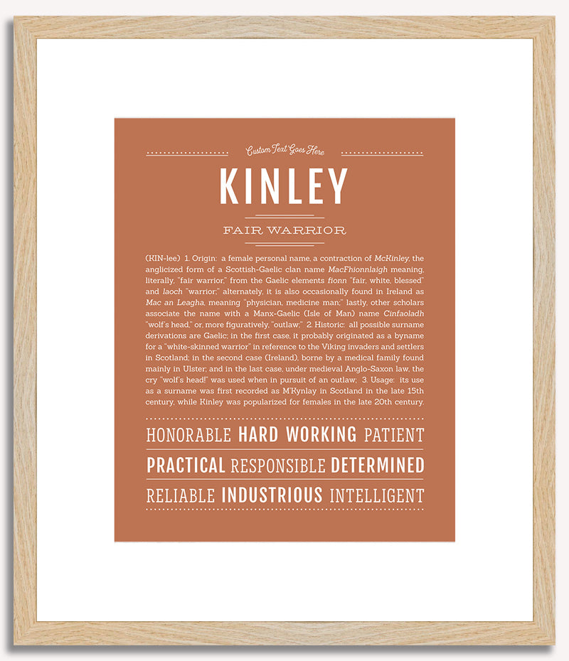 Kinley | Name Art Print