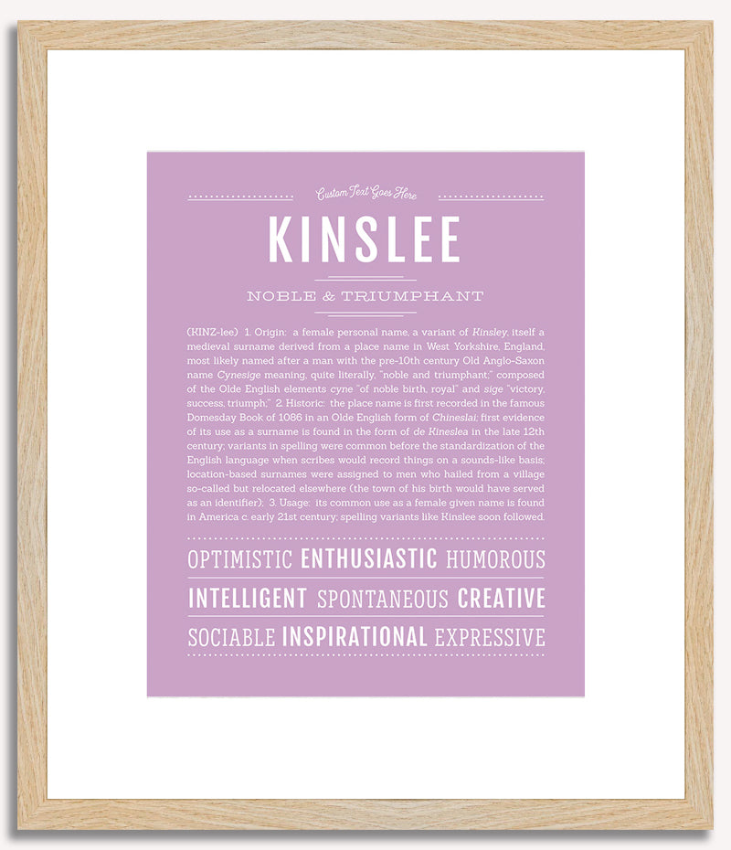 Kinslee | Name Art Print