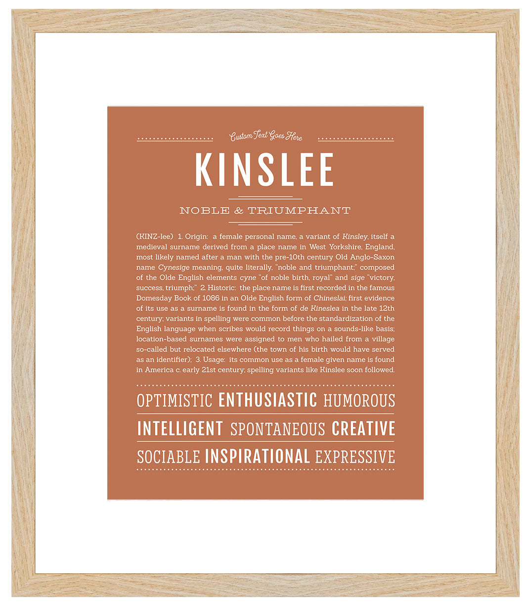 Kinslee | Name Art Print