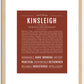 Kinsleigh | Name Art Print