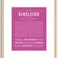 Kinsleigh | Name Art Print