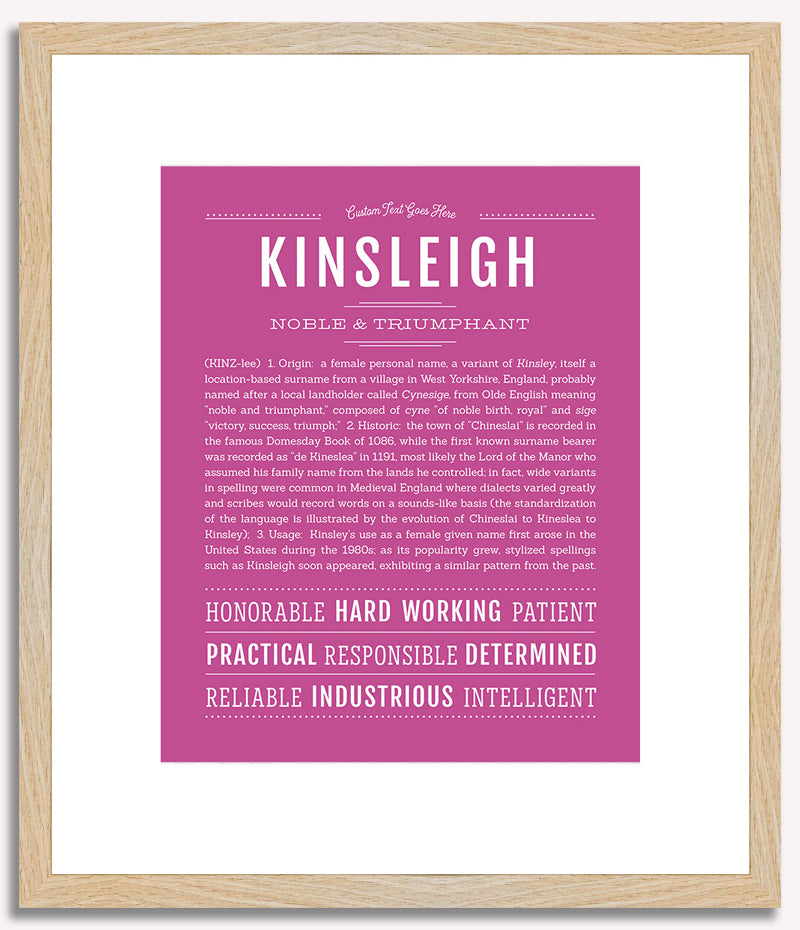 Kinsleigh | Name Art Print