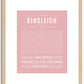 Kinsleigh | Name Art Print