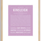 Kinsleigh | Name Art Print