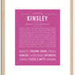 Kinsley | Name Art Print