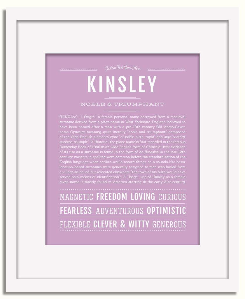 Frame Options | Lilac | White Frame, Matted