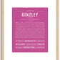 Kinzley | Name Art Print