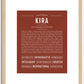 Kira | Name Art Print