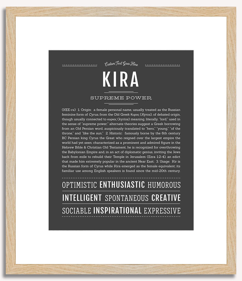 Kira | Name Art Print