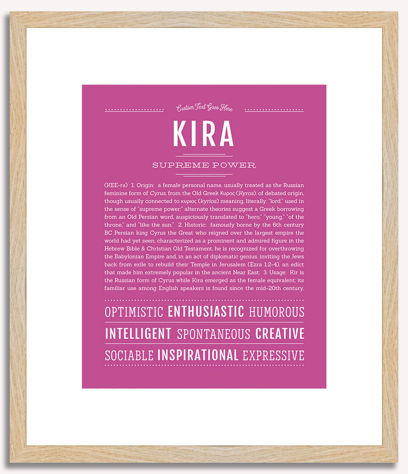 Kira | Name Art Print