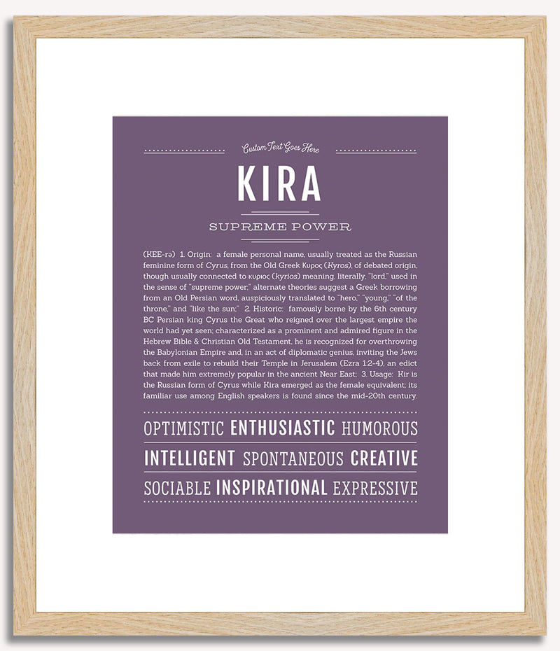 Kira | Name Art Print