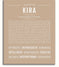 Kira | Name Art Print – Name Stories
