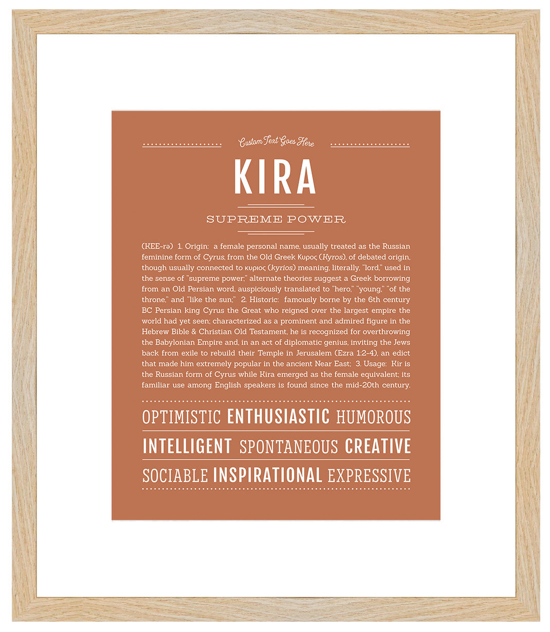 Kira | Name Art Print