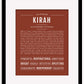 Kirah | Name Art Print