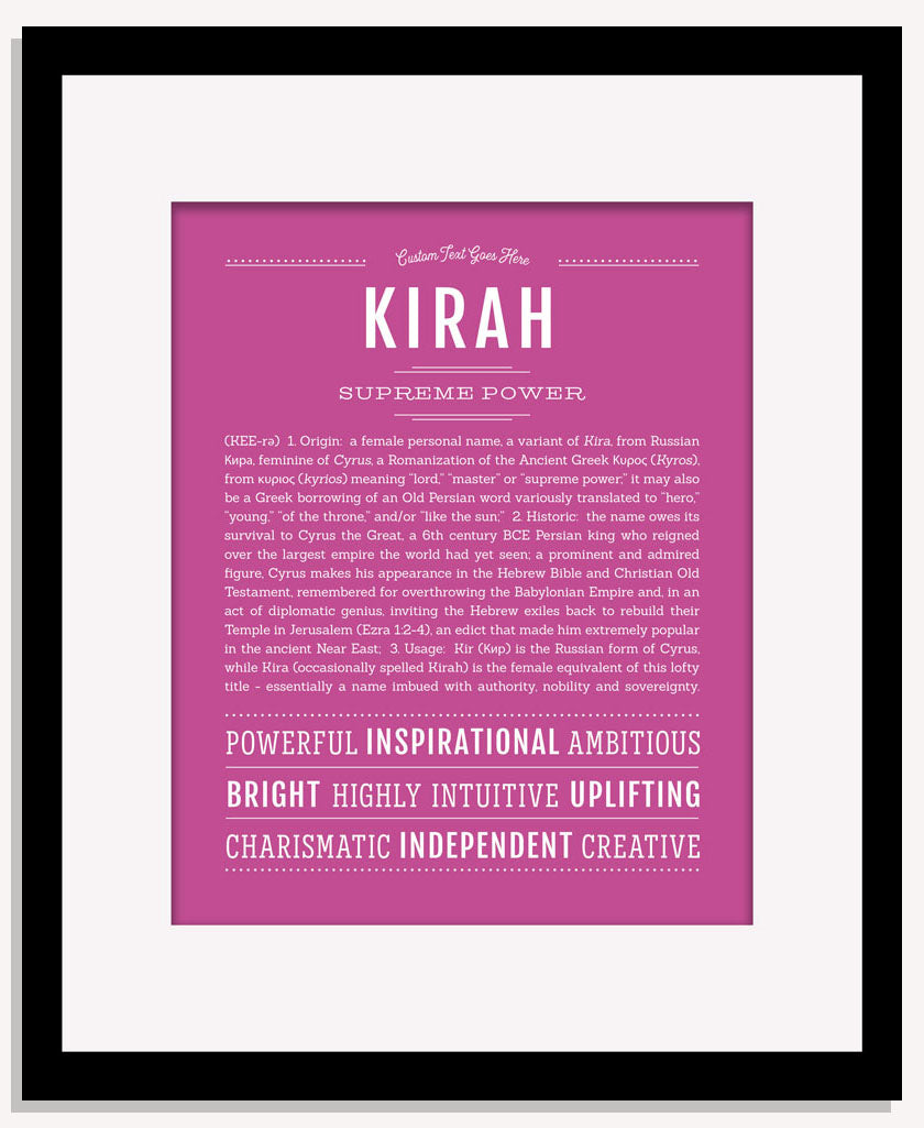 Kirah | Name Art Print
