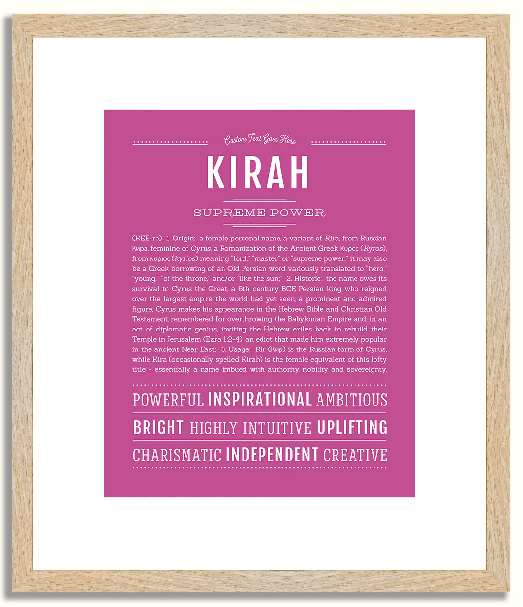 Kirah | Name Art Print
