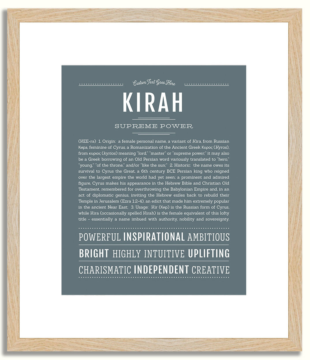 Kirah | Name Art Print