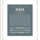 Kirah | Name Art Print