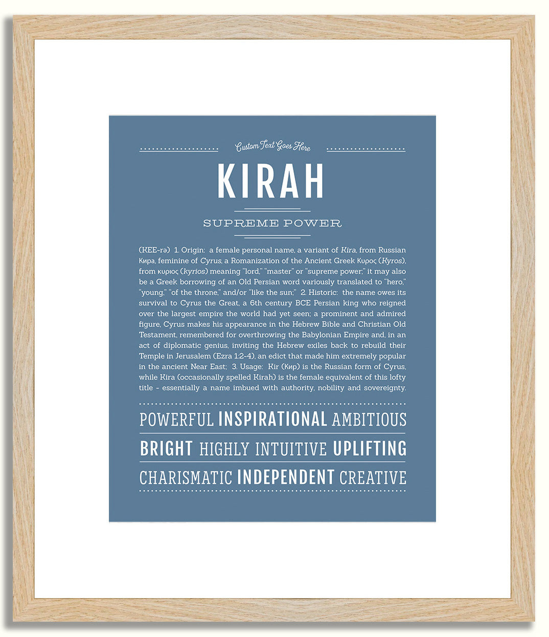 Kirah | Name Art Print