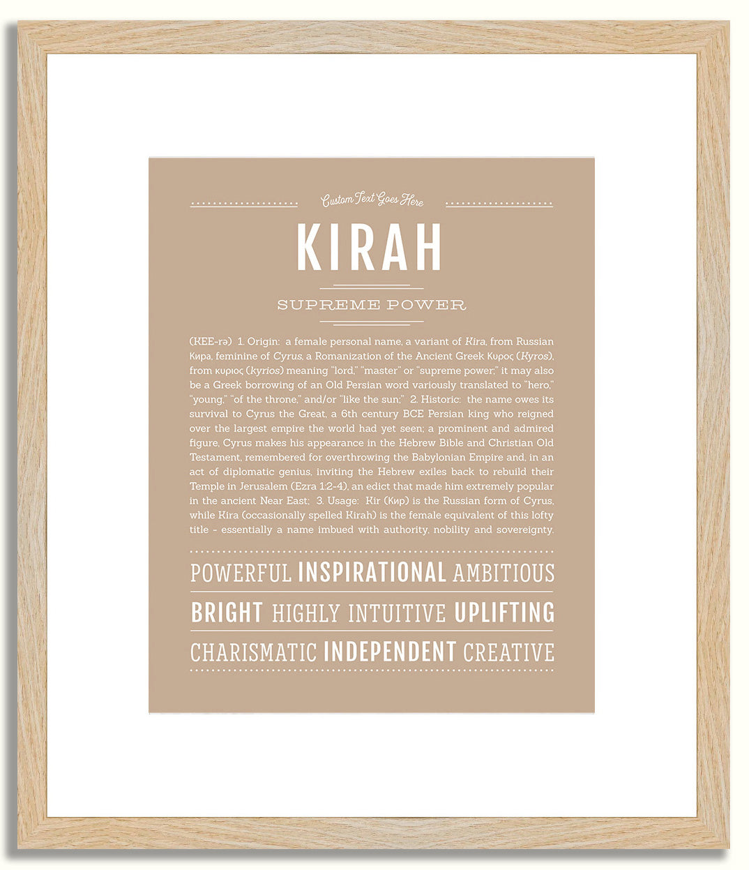 Kirah | Name Art Print