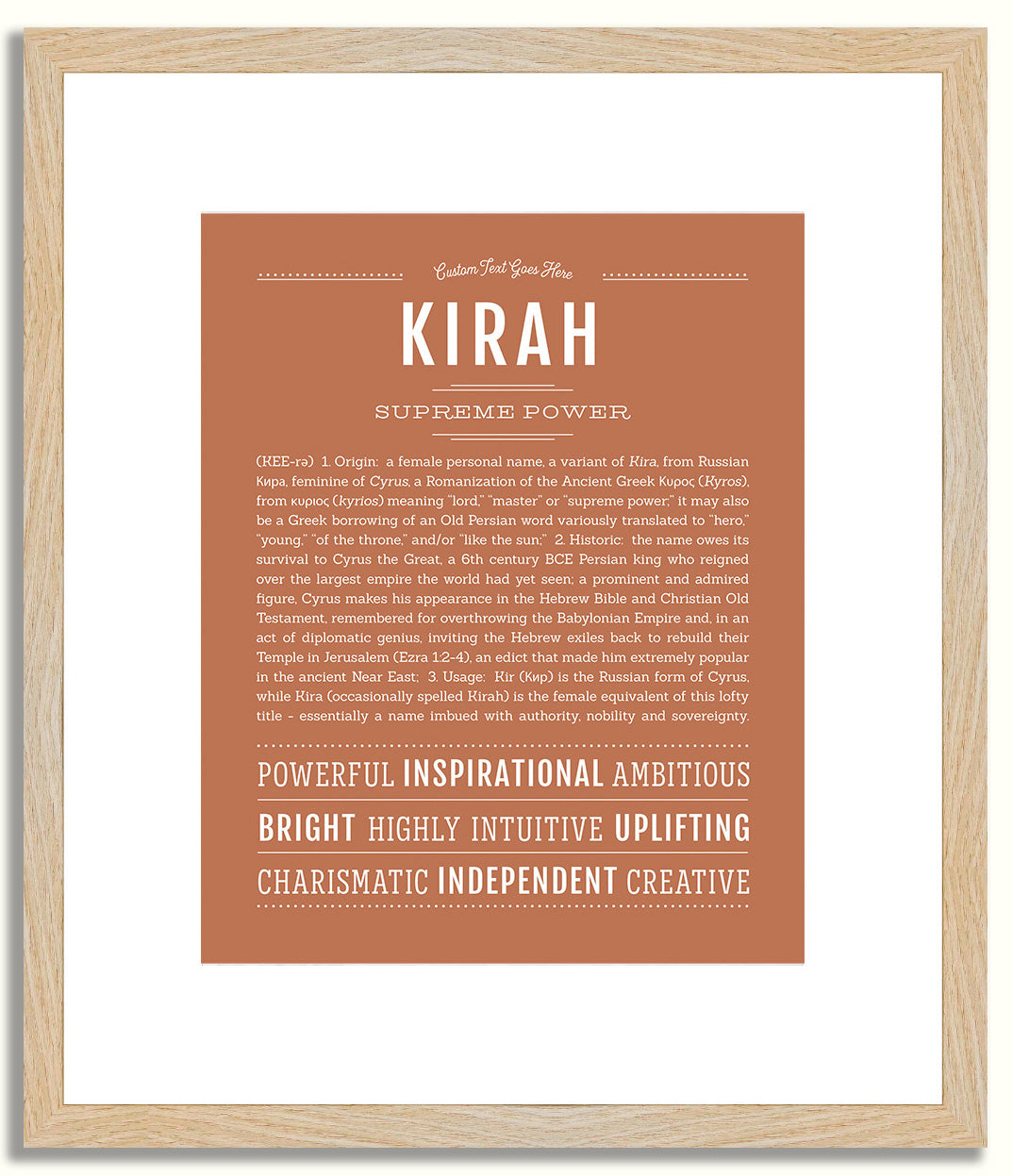 Kirah | Name Art Print