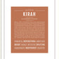 Kirah | Name Art Print