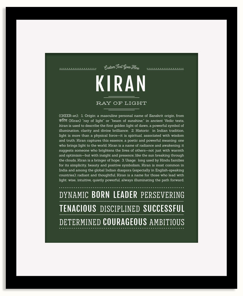 Frame Options | Deep Forest | Black Frame, Matted