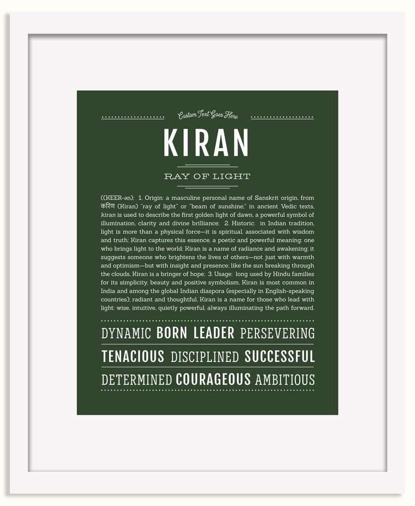 Frame Options | Deep Forest | White Frame, Matted